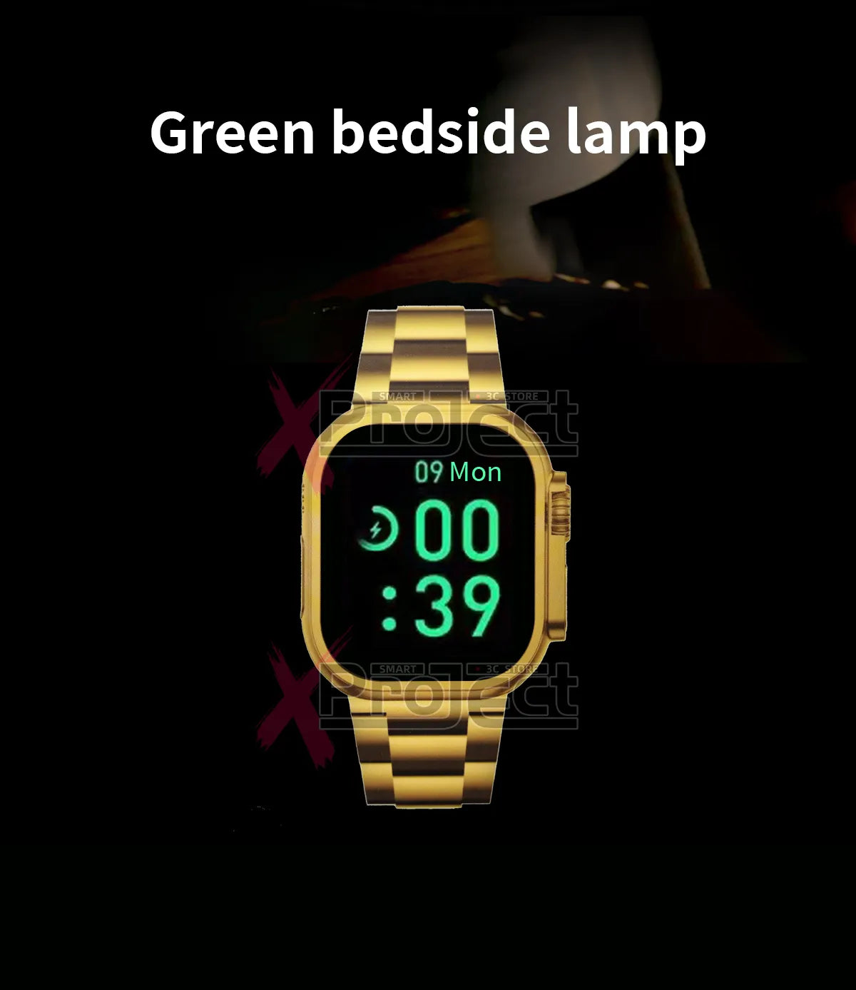 G9 Ultra Pro Smart Watch (Golden Edition) - 49MM Ultra Series 8 - NFC - Bluetooth Call Heart Rate Always On Display Real Screws and Straps Locks