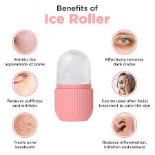 Silicone Ice Cube Roller Massager for Face,