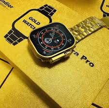 G9 Ultra Pro Smart Watch (Golden Edition) - 49MM Ultra Series 8 - NFC - Bluetooth Call Heart Rate Always On Display Real Screws and Straps Locks