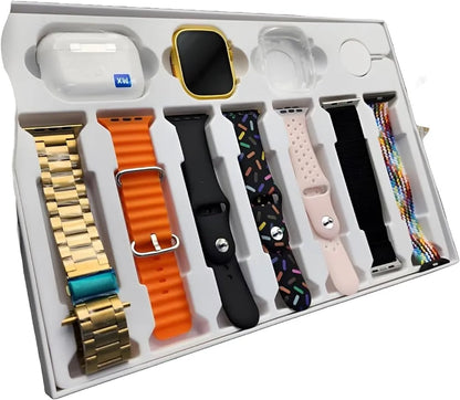 I20 Ultra Max suit Smart Watch 10 in 1 box 2.3inch large screen with 7 strips smartwatch With Airpords2