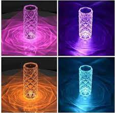 Crystal Lamp, 16 Colors Rechargeable Table Lamp, RGB Crystal